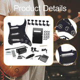 Maxbell DIY Electric Guitar Kits Portable Retro Multifunction Backplate Accesssories black B
