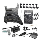 Maxbell DIY Electric Guitar Kits Portable Retro Multifunction Backplate Accesssories black C