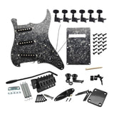 Maxbell DIY Electric Guitar Kits Portable Retro Multifunction Backplate Accesssories black C