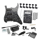 Maxbell DIY Electric Guitar Kits Portable Retro Multifunction Backplate Accesssories black C