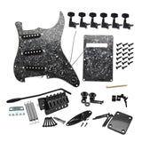 Maxbell DIY Electric Guitar Kits Portable Retro Multifunction Backplate Accesssories black C