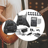 Maxbell DIY Electric Guitar Kits Portable Retro Multifunction Backplate Accesssories black C