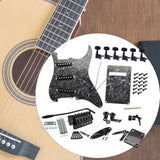Maxbell DIY Electric Guitar Kits Portable Retro Multifunction Backplate Accesssories black C