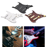Maxbell Sss Guitar Pickguard Ceramic Practical DIY Prewired Pickguard Backplate Accs black