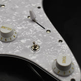 Maxbell Sss Guitar Pickguard Ceramic Practical DIY Prewired Pickguard Backplate Accs white