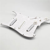 Maxbell Sss Guitar Pickguard Ceramic Practical DIY Prewired Pickguard Backplate Accs white