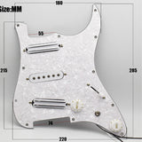 Maxbell Sss Guitar Pickguard Ceramic Practical DIY Prewired Pickguard Backplate Accs white