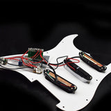 Maxbell Sss Guitar Pickguard Ceramic Practical DIY Prewired Pickguard Backplate Accs white