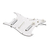 Maxbell Sss Guitar Pickguard Ceramic Practical DIY Prewired Pickguard Backplate Accs white