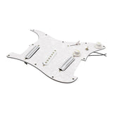 Maxbell Sss Guitar Pickguard Ceramic Practical DIY Prewired Pickguard Backplate Accs white