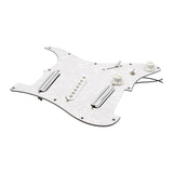 Maxbell Sss Guitar Pickguard Ceramic Practical DIY Prewired Pickguard Backplate Accs white