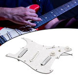 Maxbell Sss Guitar Pickguard Ceramic Practical DIY Prewired Pickguard Backplate Accs white