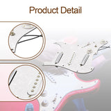 Maxbell Sss Guitar Pickguard Ceramic Practical DIY Prewired Pickguard Backplate Accs white