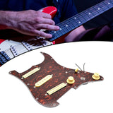 Maxbell Sss Guitar Pickguard Ceramic Practical DIY Prewired Pickguard Backplate Accs red