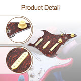 Maxbell Sss Guitar Pickguard Ceramic Practical DIY Prewired Pickguard Backplate Accs red