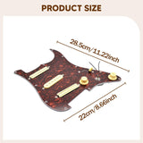 Maxbell Sss Guitar Pickguard Ceramic Practical DIY Prewired Pickguard Backplate Accs red
