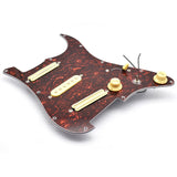 Maxbell Sss Guitar Pickguard Ceramic Practical DIY Prewired Pickguard Backplate Accs red
