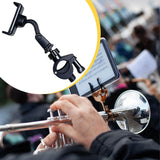 Maxbell Music Lyre Phone Holder Clip Clamp for Performance 1-2.5cm Mount Smartphones Style B
