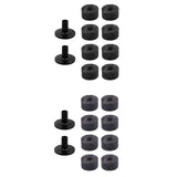 Maxbell 10x Cymbal Replacement Accessories Drum Parts for Practice Concert Black