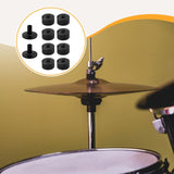 Maxbell 10x Cymbal Replacement Accessories Drum Parts for Practice Concert Black