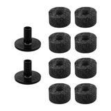 Maxbell 10x Cymbal Replacement Accessories Drum Parts for Practice Concert Black
