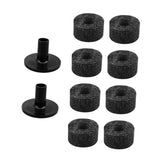 Maxbell 10x Cymbal Replacement Accessories Drum Parts for Practice Concert Black