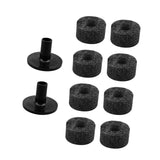 Maxbell 10x Cymbal Replacement Accessories Drum Parts for Practice Concert Black