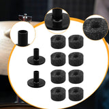 Maxbell 10x Cymbal Replacement Accessories Drum Parts for Practice Concert Black