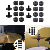 Maxbell 10x Cymbal Replacement Accessories Drum Parts for Practice Concert Black