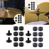 Maxbell 10x Cymbal Replacement Accessories Drum Parts for Practice Concert Black