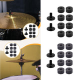 Maxbell 10x Cymbal Replacement Accessories Drum Parts for Practice Concert Black