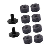 Maxbell 10x Cymbal Replacement Accessories Drum Parts for Practice Concert Grey