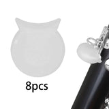 Maxbell 8x Clarinet Thumb Rest Support Silicone Clarinet Finger Support for Clarinet White