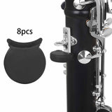 Maxbell 8x Clarinet Thumb Rest Support Silicone Clarinet Finger Support for Clarinet Black