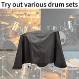 Maxbell Drum Set Dust Cover with PU Coating Sun Protection Drum Kit Protective Cover 180cmx140cm