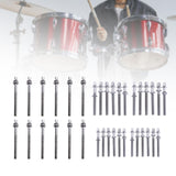 Maxbell 12Pcs Drum Screw Percussion Instrument Parts Rustproof Drum Kit Short Screws L