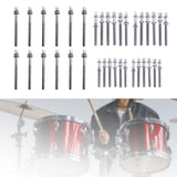 Maxbell 12Pcs Drum Screw Percussion Instrument Parts Rustproof Drum Kit Short Screws L