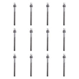 Maxbell 12Pcs Drum Screw Percussion Instrument Parts Rustproof Drum Kit Short Screws L