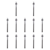 Maxbell 12Pcs Drum Screw Percussion Instrument Parts Rustproof Drum Kit Short Screws L