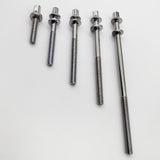 Maxbell 12Pcs Drum Screw Percussion Instrument Parts Rustproof Drum Kit Short Screws L