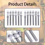 Maxbell 12Pcs Drum Screw Percussion Instrument Parts Rustproof Drum Kit Short Screws M