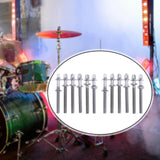 Maxbell 12Pcs Drum Screw Percussion Instrument Parts Rustproof Drum Kit Short Screws M