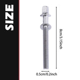 Maxbell 12Pcs Drum Screw Percussion Instrument Parts Rustproof Drum Kit Short Screws S