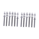 Maxbell 12Pcs Drum Screw Percussion Instrument Parts Rustproof Drum Kit Short Screws S