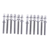Maxbell 12 Pieces Drum Screw Metal Percussion Instrument Parts Drum Kit Short Screws XXL