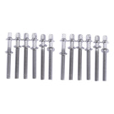 Maxbell 12 Pieces Drum Screw Metal Percussion Instrument Parts Drum Kit Short Screws XXL
