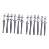 Maxbell 12 Pieces Drum Screw Metal Percussion Instrument Parts Drum Kit Short Screws XXL