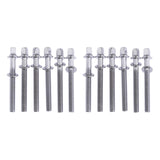 Maxbell 12 Pieces Drum Screw Metal Percussion Instrument Parts Drum Kit Short Screws XL