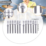 Maxbell 12 Pieces Drum Screw Metal Percussion Instrument Parts Drum Kit Short Screws XL