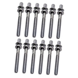 Maxbell 12 Pieces Drum Screw Metal Percussion Instrument Parts Drum Kit Short Screws L
